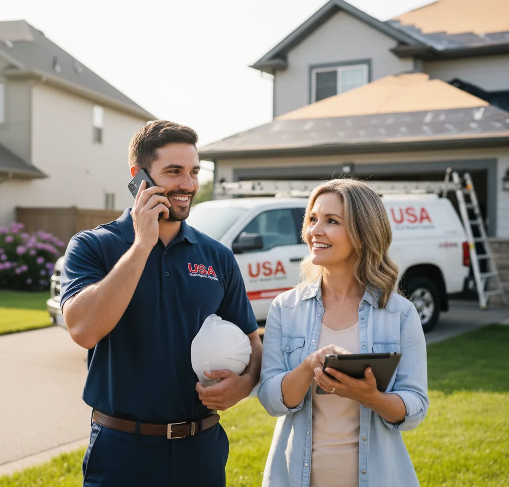 USA Roof Repair Experts customer support in Pawnee